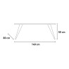 Modernes Design 140x80cm Wohnzimmer Couchtisch Calera Angebot