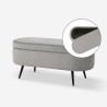 Sitzhocker Aufbewahrungsbox Samt Hocker Eingangsbank Design Renoir Eigenschaften