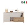 Küchenanrichte Wohnzimmer 2 Türen 2 Schubladen Holz weiß 181x42x94cm Kamie Modell
