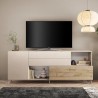 Modernes Küchen Sideboard Wohnzimmer weißes Holz 2 Türen Schubladen Maditha Lagerbestand