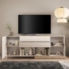Modernes Küchen Sideboard Wohnzimmer weißes Holz 2 Türen Schubladen Maditha 