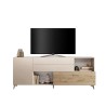 Modernes Küchen Sideboard Wohnzimmer weißes Holz 2 Türen Schubladen Maditha 