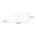 Modernes Küchen Sideboard Wohnzimmer weißes Holz 2 Türen Schubladen Maditha 