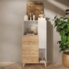Moderner weißer Küchenschrank Schrank 2 Regale Jowna 