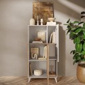 Moderner weißer Küchenschrank Schrank 2 Regale Jowna 