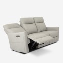 Sofa 3-Sitzer elektrisch verstellbar relax 2 USB in Kunstleder Jovit Maße