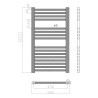 Elektrischer Handtuchheizkörper 400 w Bad Heizkörper Thermostat wifi 80cm Tawoo Kosten