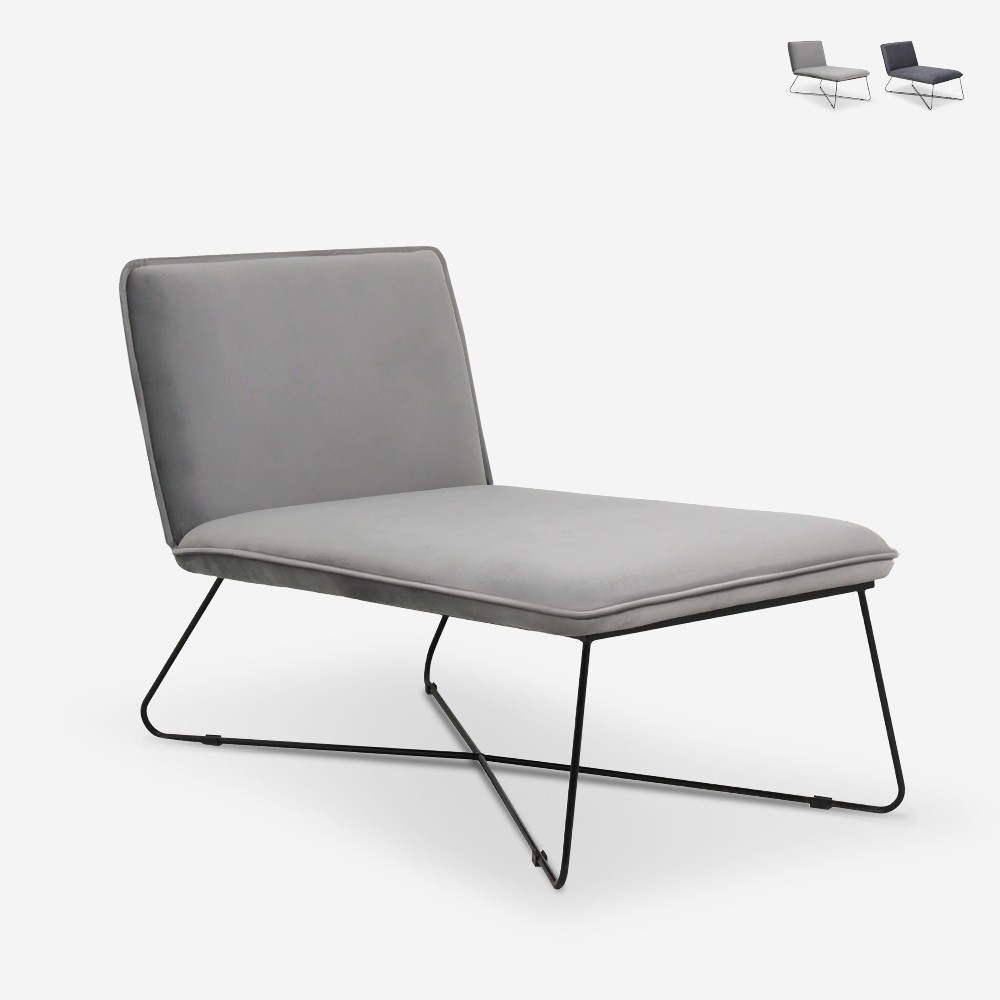 Samt minimalistisch modernes Design Liegesessel Dumas