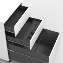 Büro Schreibtisch Schubladenschrank weiß abschließbar Rollen Rolly Rabatte