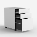 Büro Schreibtisch Schubladenschrank weiß abschließbar Rollen Rolly Sales