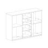 Kommode Anrichte mattschwarzes Holz 2 Türen 4 Schubladen Gael Sales