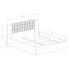 Schwarzes Eichenholz 140x200cm Französisches Bett mit Staukasten Seuvard Sales