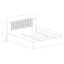 Doppelbett mit Staukasten 160x200cm Holz schwarz Kopfteil Horton Sales