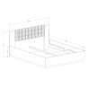Doppelbett mit Staukasten 160x200cm Holz schwarz Kopfteil Horton Sales