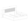 Kingsize-Doppelbett mit Staukasten 180x200 Holzkopfteil Bartley Sales