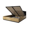 Kingsize-Doppelbett mit Staukasten 180x200 Holzkopfteil Bartley Angebot