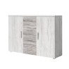 Schlafzimmer Kommode 4 Schubladen 2 Türen Holz weiß Forsy Verkauf