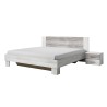 Doppelbett 180x200 Lattenrost 2 Nachttische Holz weiß Mosnay Aktion