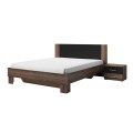 Doppelbett 160x200 2 Nachttische schwarz Eiche Lattenrost Kivel Aktion