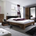 Doppelbett 2 Nachttische 180x200 Kopfteil Holzlattenrost Lauret Verkauf