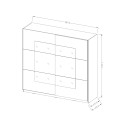 Kleiderschrank 2 Türen weiß Schiebespiegel Holz 180x60x210cm Elaisa Katalog