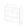 Kleiderschrank 2 Türen weiß Schiebespiegel Holz 180x60x210cm Elaisa Katalog
