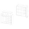 Kleiderschrank 200x60x210cm 2 Schiebetüren weiß Spiegel Lille Sales