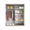 Kleiderschrank 2 Türen weiß Schiebespiegel Holz 180x60x210cm Elaisa Angebot