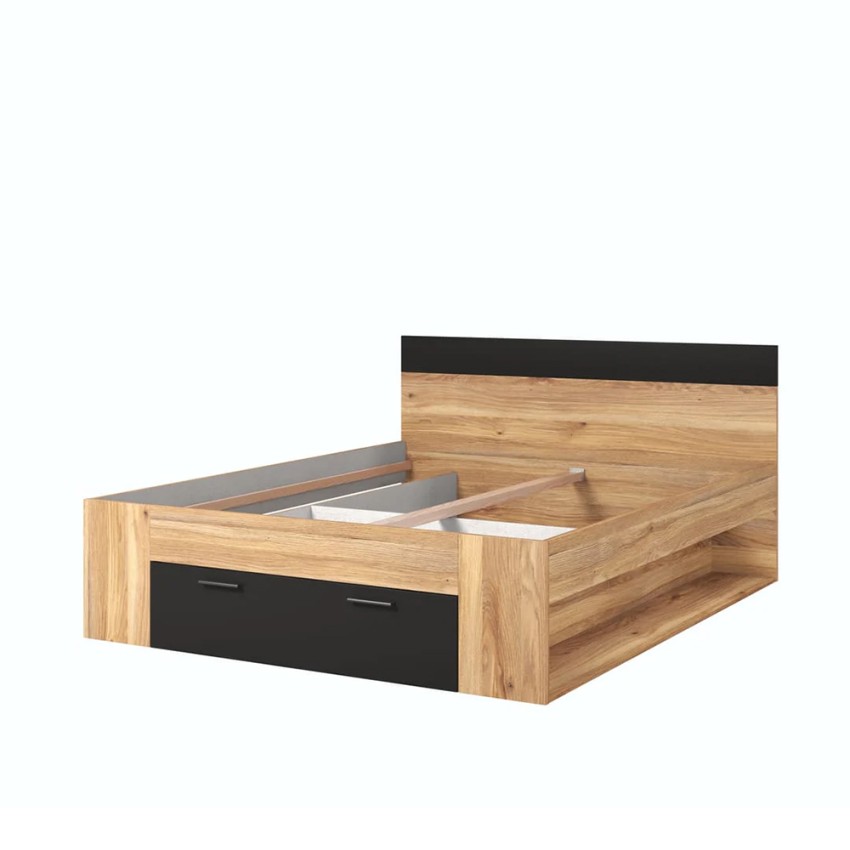 Doppelbett mit Stauraum 160x200cm Lattenrost 2 Nachttische Esmera Aktion Doppelbett mit Stauraum 160x200cm Lattenrost 2 Nachttische Esmera Aktion