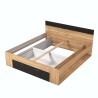 Doppelbett 180x200cm mit Stauraum 2 Nachttische Lattenrost Raina Angebot