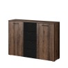 Schlafzimmer Kommode 2 Türen 4 Schubladen Holz schwarz Ertras Verkauf
