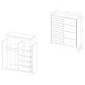 Schlafzimmer Kleiderschrank Schiebespiegel Türen 180x60x210cm Ketou Sales