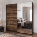 Schlafzimmer Spiegel Schiebetür Kleiderschrank 200x61x210cm Otilie Angebot