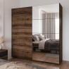 Schlafzimmer Spiegel Schiebetür Kleiderschrank 200x61x210cm Otilie Angebot