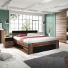 Eiche Doppelbett 180x200 mit Lattenrost Tosny Verkauf