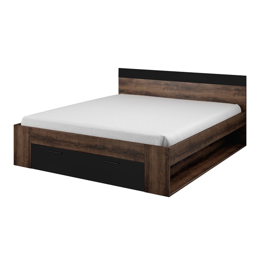 Eiche Doppelbett 180x200 mit Lattenrost Tosny Aktion Eiche Doppelbett 180x200 mit Lattenrost Tosny Aktion
