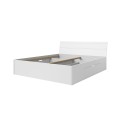Weißes 180x200cm Doppelbett mit Stauraumschubladen Lattenrost Eleyn Aktion