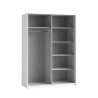 Weißer Schlafzimmerschrank mit Spiegelschiebetüren 120x61x210 Many Sales