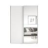 Weißer Schlafzimmerschrank mit Spiegelschiebetüren 120x61x210 Many Angebot