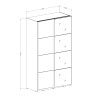 Weißer Schlafzimmerschrank mit Spiegelschiebetüren 120x61x210 Many Rabatte