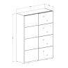 Weißer Kleiderschrank 150x61x210 Schiebespiegeltüren Olette Sales