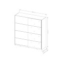 Weißer Schlafzimmerschrank Schiebespiegeltüren 180x60x210 Sidey Sales