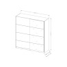 Weißer Schlafzimmerschrank Schiebespiegeltüren 180x60x210 Sidey Sales