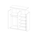 Weißer Schlafzimmerschrank Schiebespiegeltüren 180x60x210 Sidey Rabatte