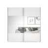 Weißer Schlafzimmerschrank Schiebespiegeltüren 180x60x210 Sidey Angebot