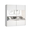 Weißer Schlafzimmerschrank Schiebespiegeltüren 180x60x210 Sidey Aktion