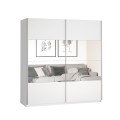 Weißer Schlafzimmerschrank Schiebespiegeltüren 180x60x210 Sidey Aktion
