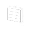 Kleiderschrank 2 Schiebespiegeltüren 200x60x210 weiß Mathea Sales