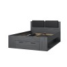 Anthe Bett 1,5-Platz 140x200cm, Eiche Dunkel mit Schubladen-Stauraum Aktion