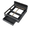 Doppelbett mit schwarzem Bettkasten 180x200 Lattenrost Kopfteil Horseg Sales